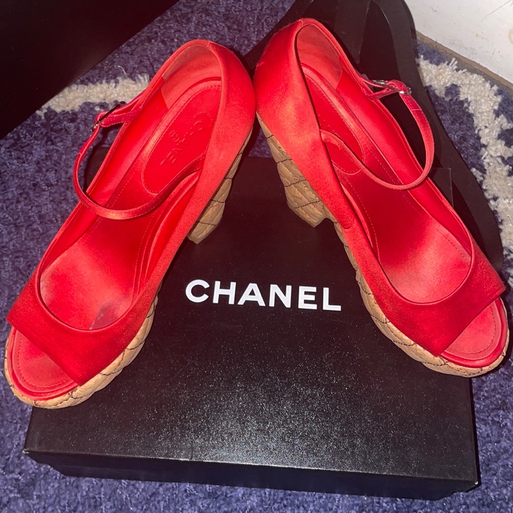 Chanel platform sandals